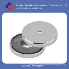 Round Base Ferrite Holding Tool Pot Magnet